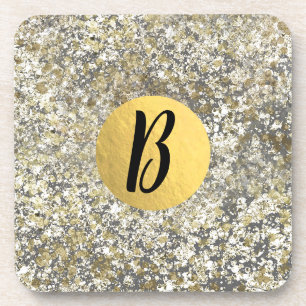 Gold Glitter Crackle Moderne Chic Glamour Funken Getränkeuntersetzer