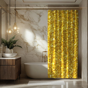 Gold Glitter Duschvorhang