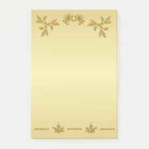 Gold Glitter Frohe Weihnachten, Weihnachtsmann auf Post-it Klebezettel