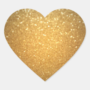 Gold Glitter Fügen Sie Ihren Text Elegant Leere Vo Herz-Aufkleber