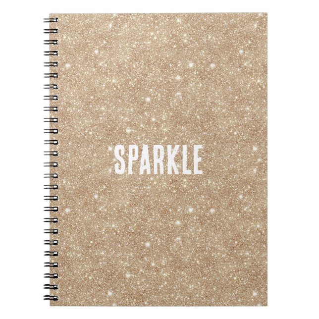 Gold Glitter Funkeln Notizblock (Vorderseite)