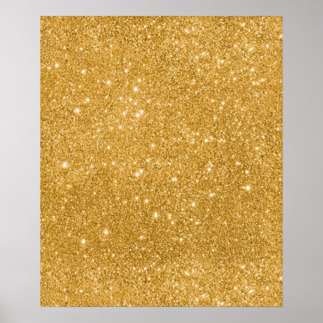 Gold Glitter Funken Poster (Vorne)