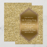 Gold Glitter Glamour Geburtstagsfeier Jedes Ereign