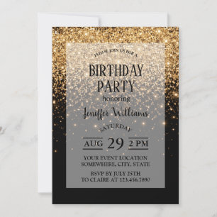 Gold Glitter Glanz Elegante Luxus Textur Einladung