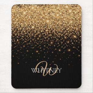 Gold Glitter Glanz Elegante Luxus Textur Mousepad