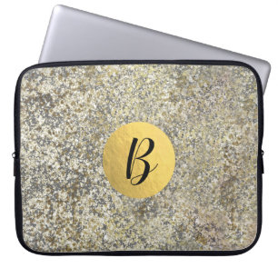 Gold Glitter Knistern Moderne Chic Glamour Funkeln Laptopschutzhülle