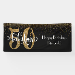 Gold Glitter Konfetti 50 & Fantastisch Alles Gute  Banner