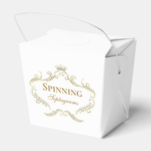 Gold Glitter-Kronenrahmen Weißer Hintergrund  Geschenkschachtel