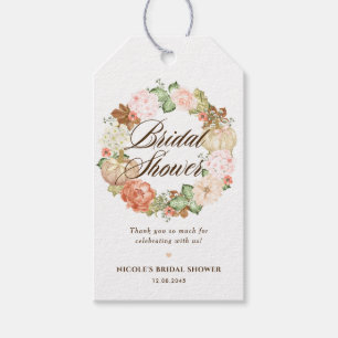 Gold Glitter Kürbis Kranz Hochzeitsdusche Herbst Geschenkanhänger