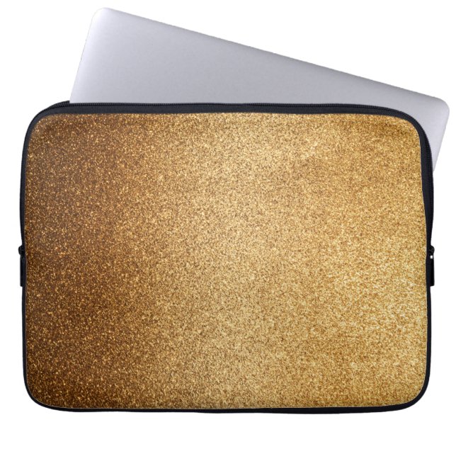 Gold Glitter  Laptopschutzhülle (Vorderseite)