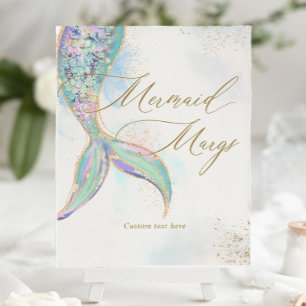 Gold Glitter Meerjungfrau Margs Schwanz Geburtstag Poster