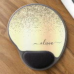Gold Glitter Metal Monogram Glam Name Gel Mousepad<br><div class="desc">Gold-Imitate belichten metallischen Sparkle-Glitzer gebürstetes Metal Monogramm Name Mousepad (Maus Pad). Das macht den perfekten 16 Geburtstag,  Hochzeit,  Brautparty,  Jubiläum,  Babydusche oder Junggeselinnen-Abschied Geschenk für jemanden,  der Lieben glamourösen Luxus und schicke Stile.</div>