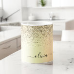 Gold Glitter Metal Monogram Glam Name Kaffeetasse<br><div class="desc">Gold-Imitate belichten metallischen Sparkle-Glitzer gebürstete Metal Monogram Name und Initial Coffee Cup oder Tasse. Das macht den perfekten 16 Geburtstag,  Hochzeit,  Brautparty,  Jubiläum,  Babydusche oder Junggeselinnen-Abschied Geschenk für jemanden,  der Lieben glamourösen Luxus und schicke Stile.</div>