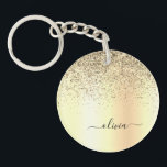 Gold Glitter Metal Monogram Glam Name Schlüsselanhänger<br><div class="desc">Gold-Imitate Foil Metallic Sparkle Glitzer gebürstete Metal Monogram Name Schlüsselanhänger. Das macht den perfekten 16 Geburtstag,  Hochzeit,  Brautparty,  Jubiläum,  Babydusche oder Junggeselinnen-Abschied Geschenk für jemanden,  der Lieben glamourösen Luxus und schicke Stile.</div>