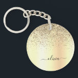 Gold Glitter Metal Monogram Glam Name Schlüsselanhänger<br><div class="desc">Gold-Imitate Foil Metallic Sparkle Glitzer gebürstete Metal Monogram Name Schlüsselanhänger. Das macht den perfekten 16 Geburtstag,  Hochzeit,  Brautparty,  Jubiläum,  Babydusche oder Junggeselinnen-Abschied Geschenk für jemanden,  der Lieben glamourösen Luxus und schicke Stile.</div>