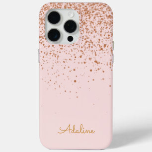 Gold Glitter Monogramm Name Case-Mate iPhone Hülle