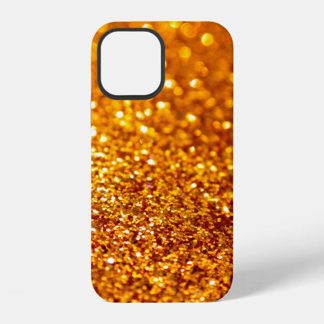 Gold-Glitter-Muster iPhone Hülle (Rückseite)