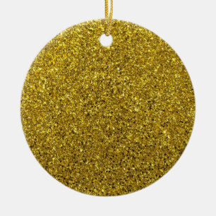 Gold Glitter Muster Keramik Ornament