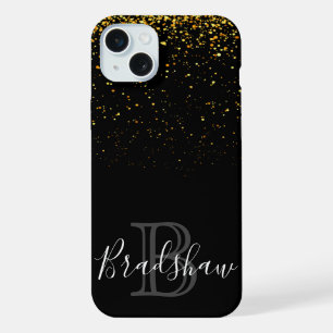Gold Glitter Name iPhone 15 Plus Hülle