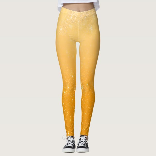 Gold Glitter Ombré Pattern – Luxury Metallic  Leggings (Vorderseite)