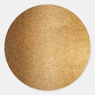 Gold Glitter Runder Aufkleber