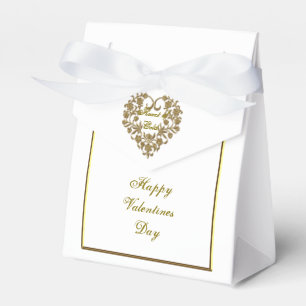 Gold Glitter Schwung Valentinstag Geschenkschachtel