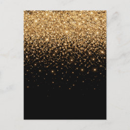 Gold Glitter Sparkle Elegant Luxury Texture Postkarte
