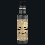 Gold Glitter Sparkle Eyelashes Monogram Name Edelstahlflasche<br><div class="desc">Gold Imitate Foil metallic Sparkle Glitzer gebürstete Metal Monogram Name and Initial Eyelashes (Lashes),  Eyelash Extensions and Eyes Water Bottle. Das macht den perfekten 16 Geburtstag,  Hochzeit,  Brautparty,  Jubiläum,  Babydusche oder Junggeselinnen-Abschied Geschenk für jemanden,  der sein Zimmer im trendigen coolen Stil dekoriert.</div>