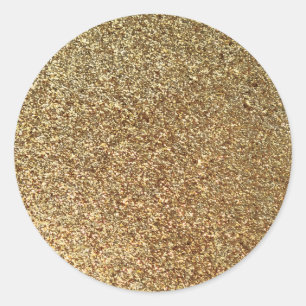 Gold Glitter-Sparkling Hintergrund Kulisse Runder Aufkleber