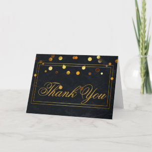 Gold Glitter Streifen Border Schwarz Danke