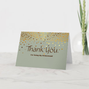 Gold Glitter Streifen Für Meine Brautjungfer Danke