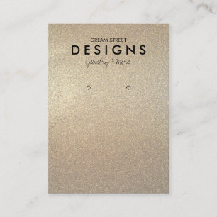 Gold Glitter Trendige Instagram-Ohrhänger-Display- Visitenkarte