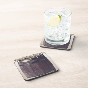 Gold Glitter Tropf Landbarrel Getränkeuntersetzer