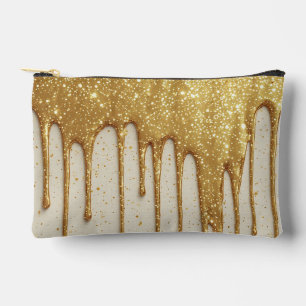 Gold Glitter-Tropfen Luxus Funkelnde Partikel Zubehörtasche