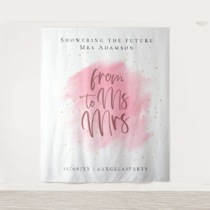 Gold Glitter und Rose Junggesellinnenabschied Foto Wandteppich