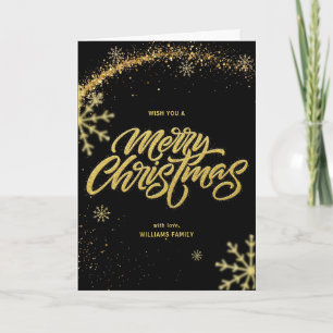 Gold Glittering Typografie Karte