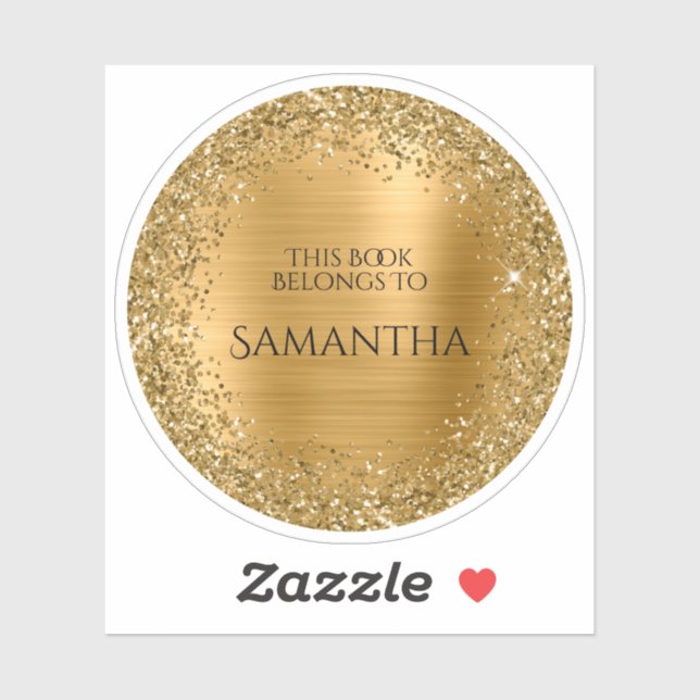 Gold Glittery Foil dieses Buch gehört zum Kreis Aufkleber (Blatt)