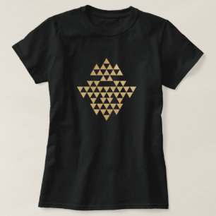 Gold Glittery Mojave Muster T-Shirt