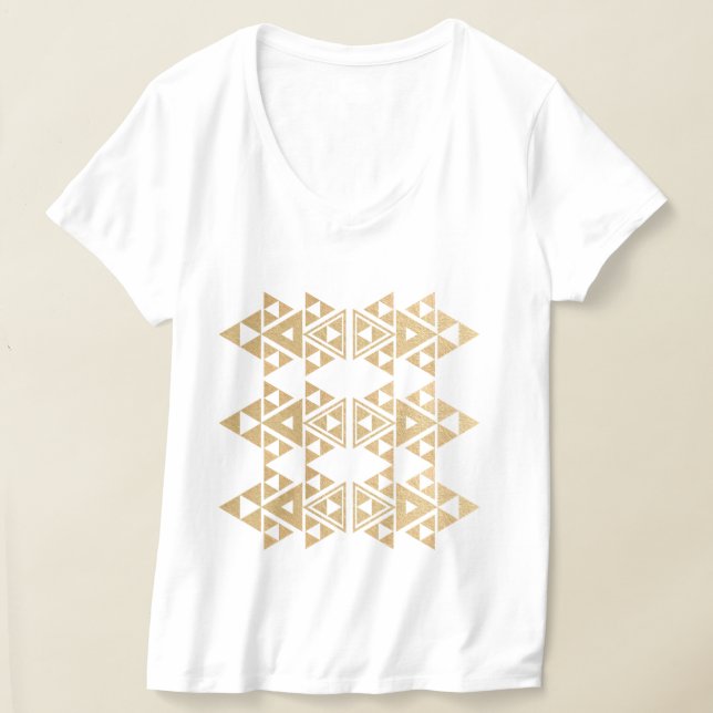 Gold Glittery Mojave Muster T-Shirt (Ablage )
