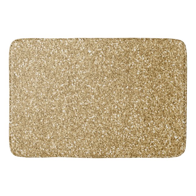 Gold Glitz Glitzer      Badematte (Vorderseite)