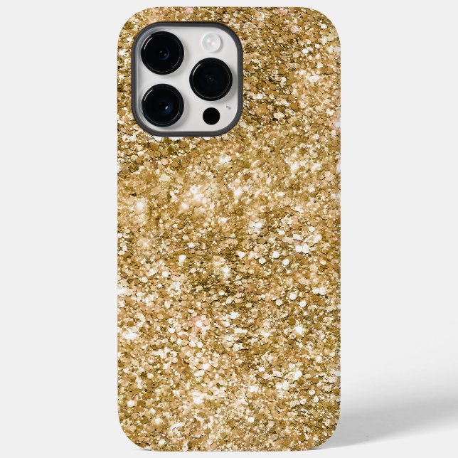 Gold Glitz Glitzer Case-Mate iPhone Hülle (Rückseite)