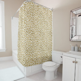 Gold Glitz Glitzer Leopard Duschvorhang