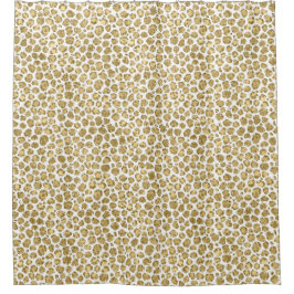 Gold Glitz Glitzer Leopard        Duschvorhang