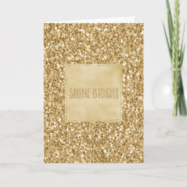 Gold Glitz Glitzer Sparkle Karte