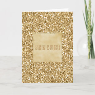 Gold Glitz Glitzer Sparkle      Karte
