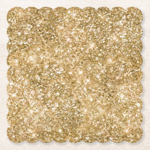 Gold Glitz Glitzer Untersetzer