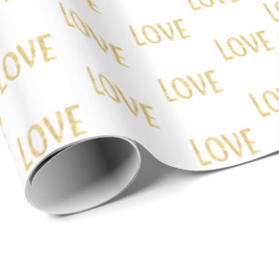 Gold Glitz Liebe Geschenkpapier