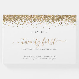 Gold Glitzer 21. Geburtstagsparty Gästebuch