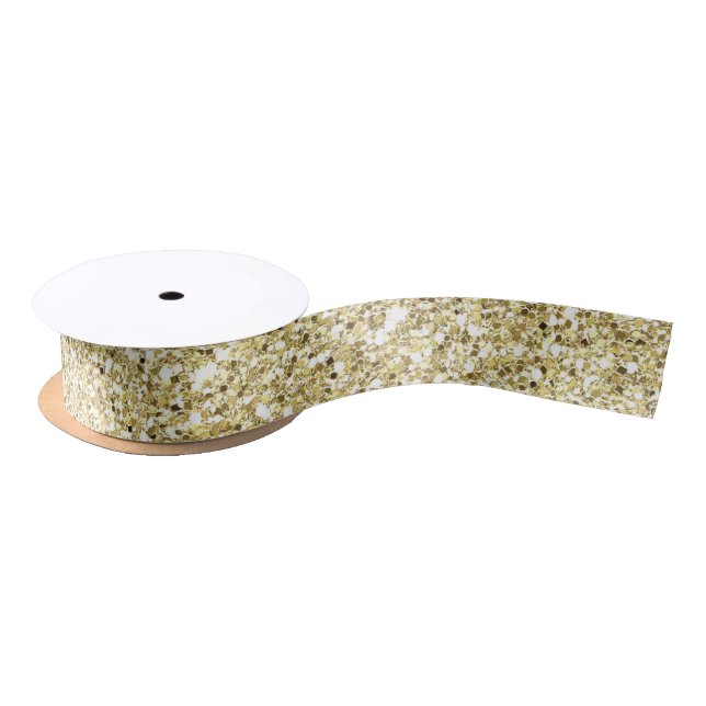 Gold Glitzer 2 Satinband (Spule)