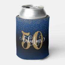 Gold Glitzer 50 & Fabulous Blue Ombre Geburtstag